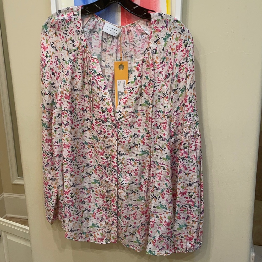 Tanya Taylor multi color top never been worn